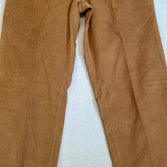 Bills Khakis Corduroy Pants Mens 34 Unhemmed Plain Front Standard Fit Brown Flaw - Picture 5 of 16